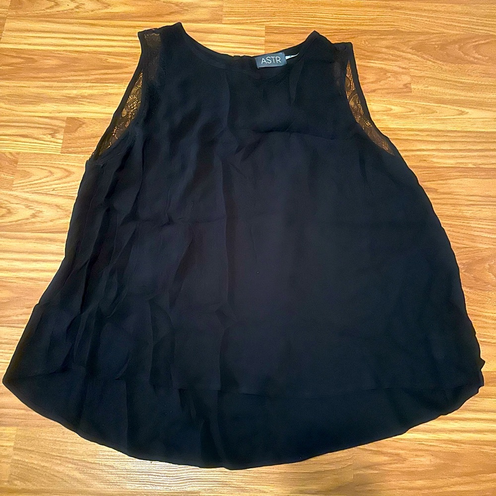 Versatile sharp black ASTR blouse. Size M